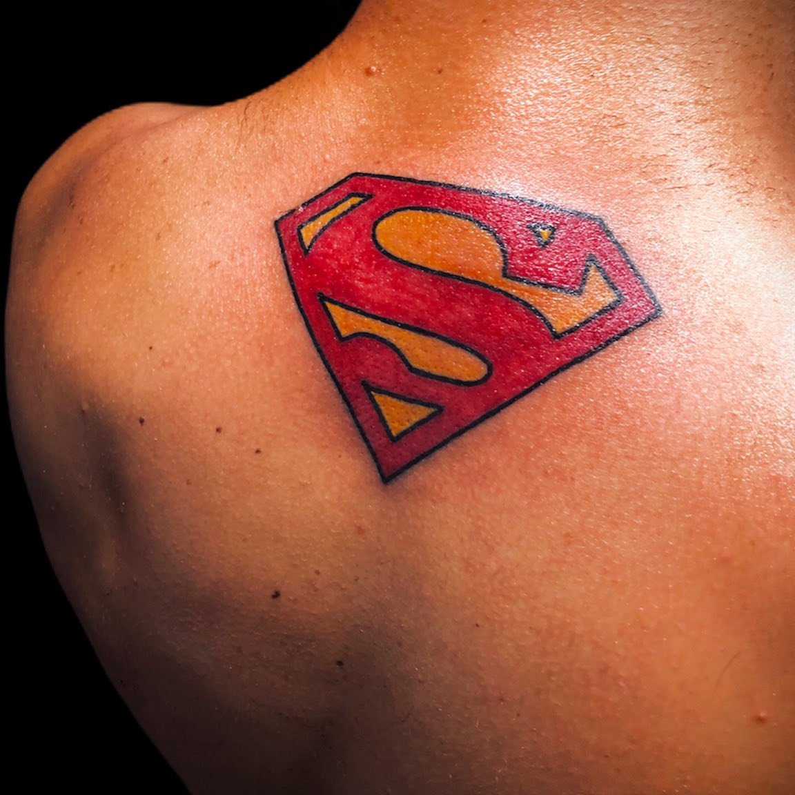 Superman Tattoo Design with Logo